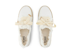 Carolina Lace Up White Beachside Woven Fray