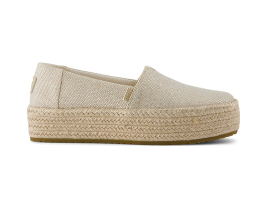 Valencia Champagne Glimmer Slub Canvas