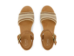 Diana Almond Multi Engineered Crochet Suede