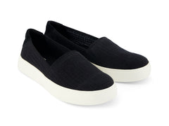 Kameron Black Open Weave Mesh Suede