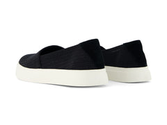 Kameron Black Open Weave Mesh Suede