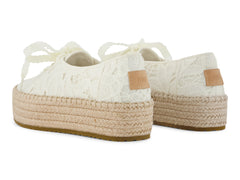 Valencia Lace Up Egret Floral Crochet