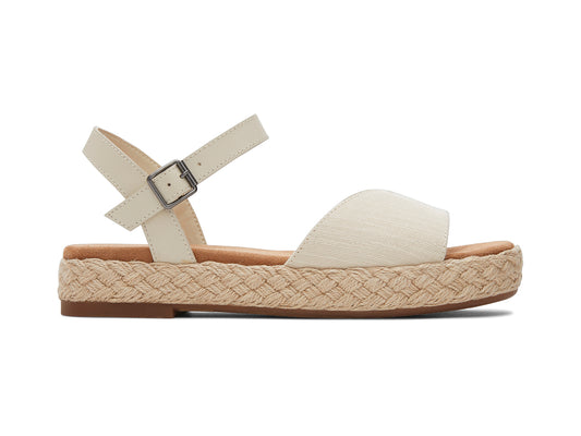 Abby Natural Slubby Woven Leather