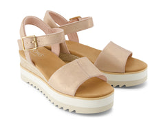 Diana Pale Rose Metallic Suede