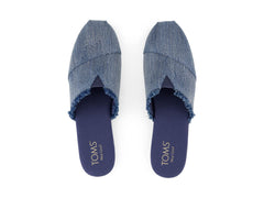 Alpargata Mule Dark Sky Textured Denim Fray