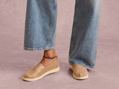 Alpargata Plus Bronze Metallic Crosshatch Suede