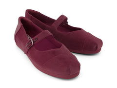 Alpargata Mary Jane Dark Burgundy Premium Velvet
