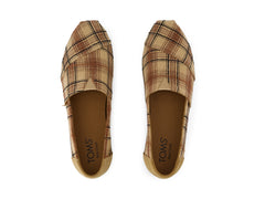 Alpargata Toffee Textured Plaid Suede