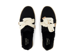 Carolina Lace Up Black Beachside Woven Fray
