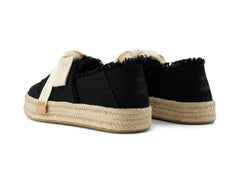 Carolina Lace Up Black Beachside Woven Fray