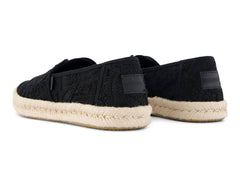 Alpargata Rope 2.0 Black Floral Crochet