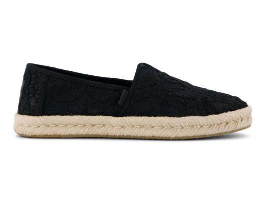 Alpargata Rope 2.0 Black Floral Crochet