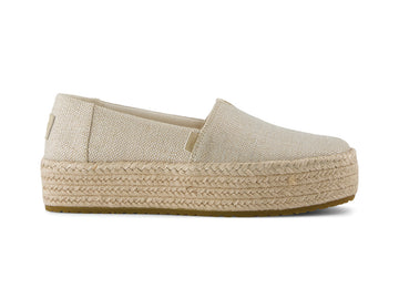 Valencia Champagne Glimmer Slub Canvas