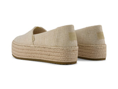 Valencia Champagne Glimmer Slub Canvas