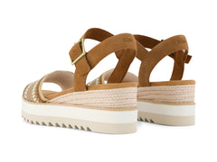 Diana Almond Multi Engineered Crochet Suede