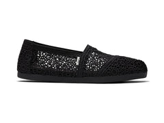 Alpargata Black Moroccan Crochet