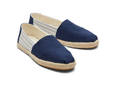 Alpargata Rope Navy Recycled Cotton University Stripes