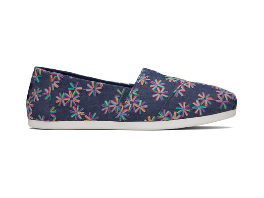 Alpargata Navy Multi Embroidered Floral