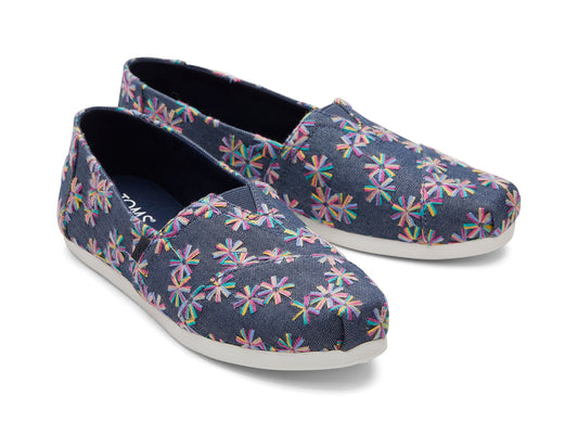 Alpargata Navy Multi Embroidered Floral