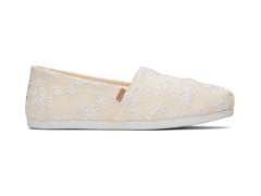 Alpargata Natural Embroidered Floral