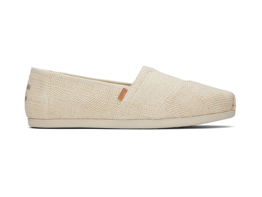 Alpargata Natural Undyed Metallic Linen Stripe