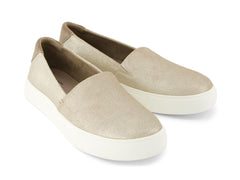 Kameron Champagne Metallic Suede