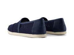 Alpargata Navy Textured Mesh PU Trim