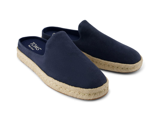 Santiago Mule Navy Suede