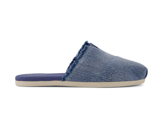 Alpargata Mule Dark Sky Textured Denim Fray