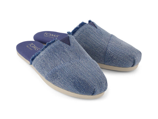 Alpargata Mule Dark Sky Textured Denim Fray