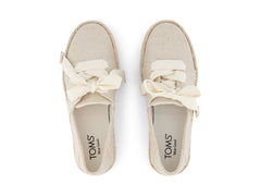 Carolina Lace Up Champagne Glimmer Slub Canvas