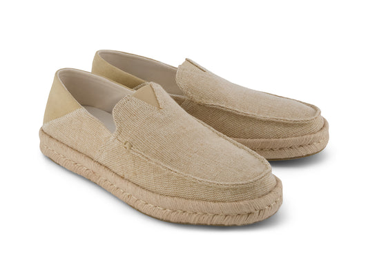 Alonso Loafer Rope Natural Undyed Heritage Canvas Suede