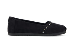Alpargata Ballet Black Microsuede Studs