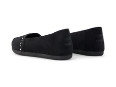 Alpargata Ballet Black Microsuede Studs
