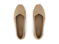 Alpargata Ballet Mid Taupe Microsuede Studs