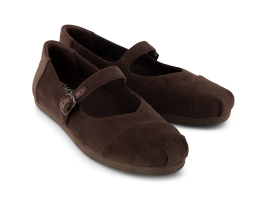 Alpargata Mary Jane Chocolate Brown Premium Velvet